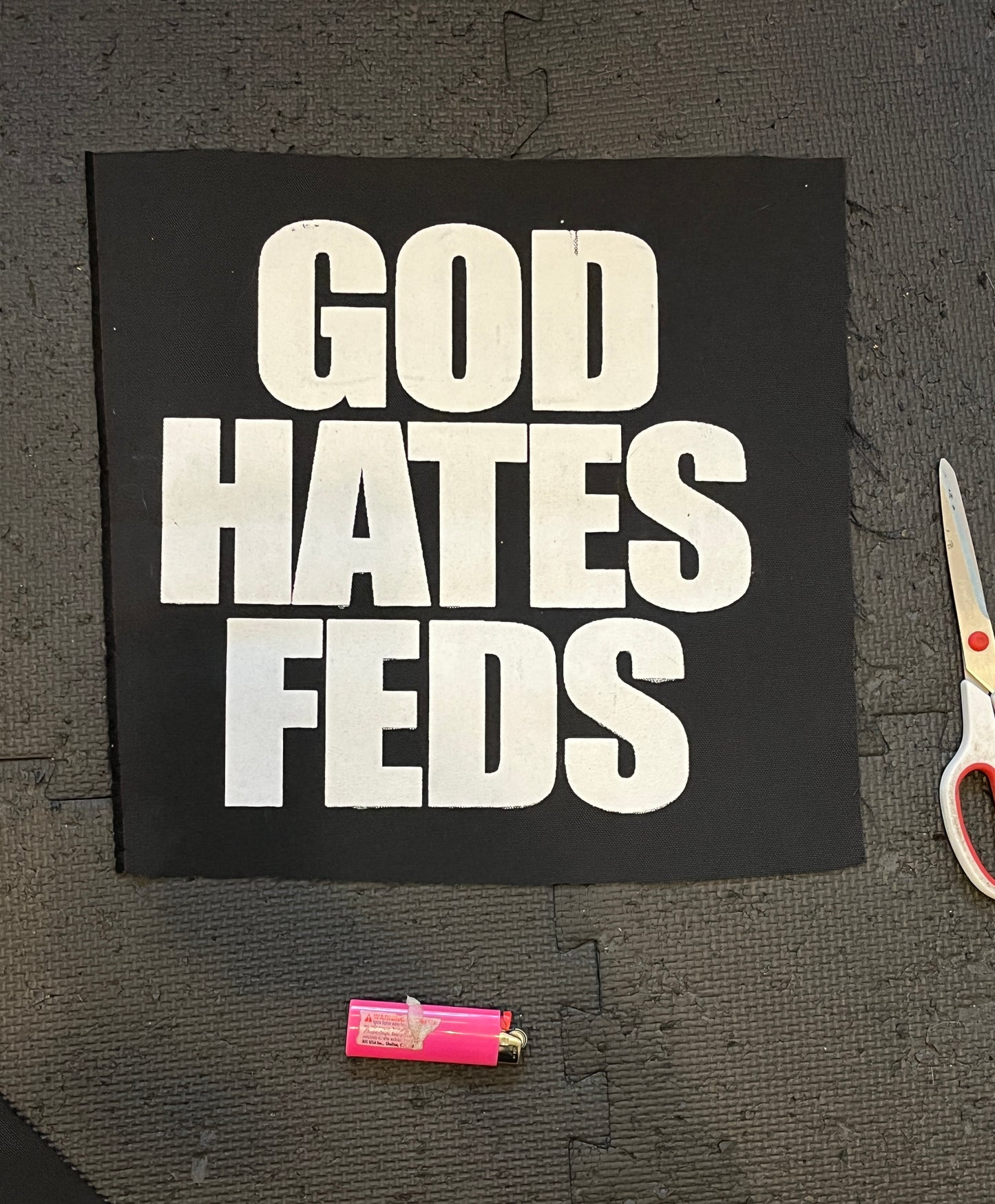 GOD HAT3S FEDS BACKPATCH