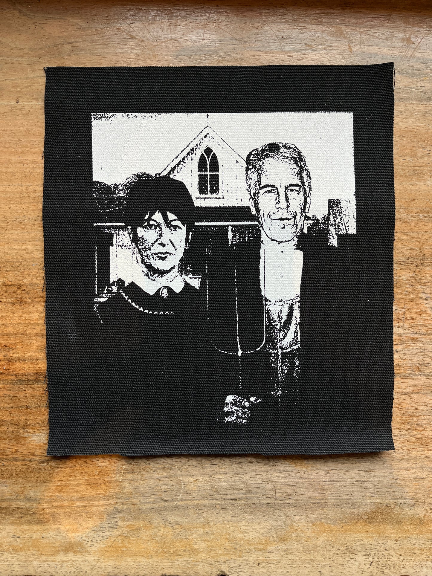 EPSTEIN GHISLAINE AMERICAN GOTHIC PATCH