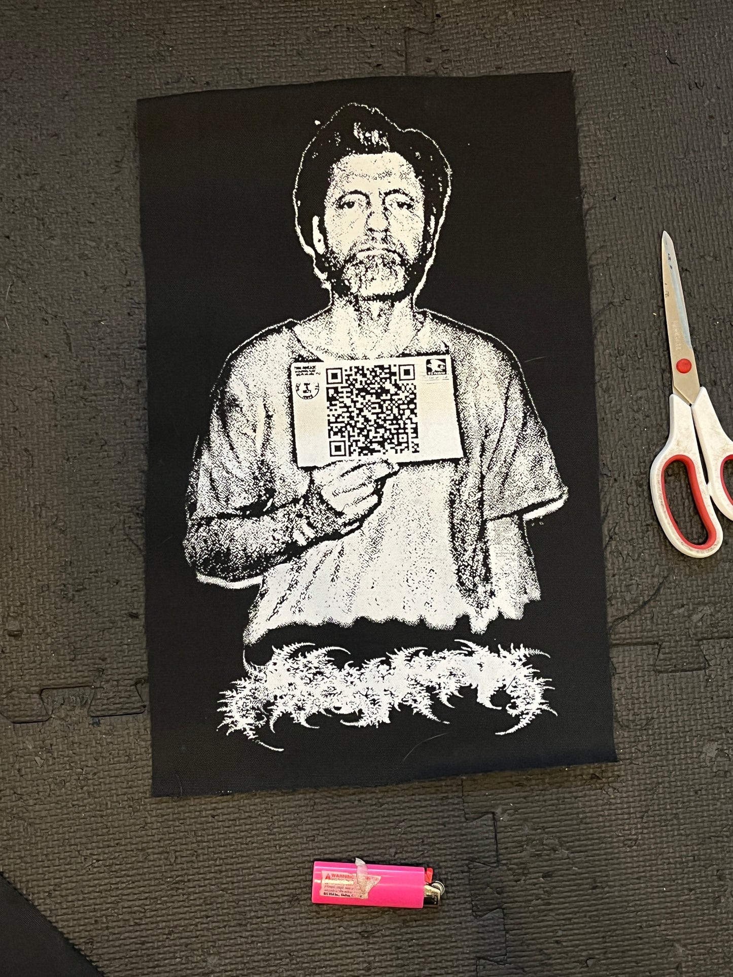 INDUSTRIAL SOCIETY TED QR CODE LINK BACKPATCH