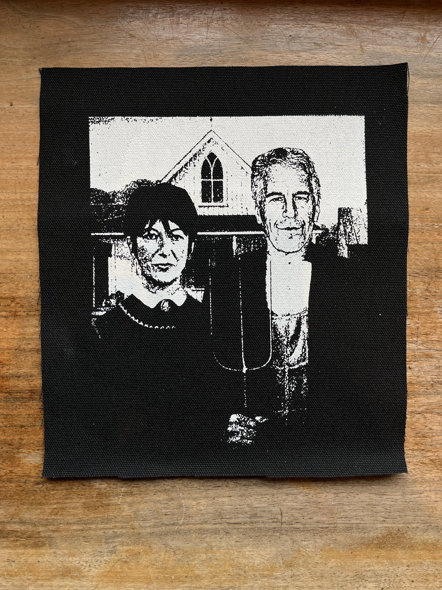EPSTEIN GHISLAINE AMERICAN GOTHIC PATCH